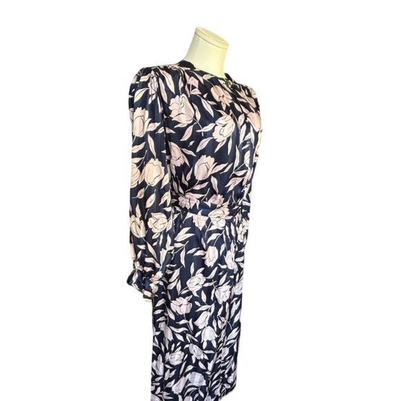 Vintage 90's Evan Picone  Navy Blue and Pink Floral skirt Set - Large - Picture 2 of 11